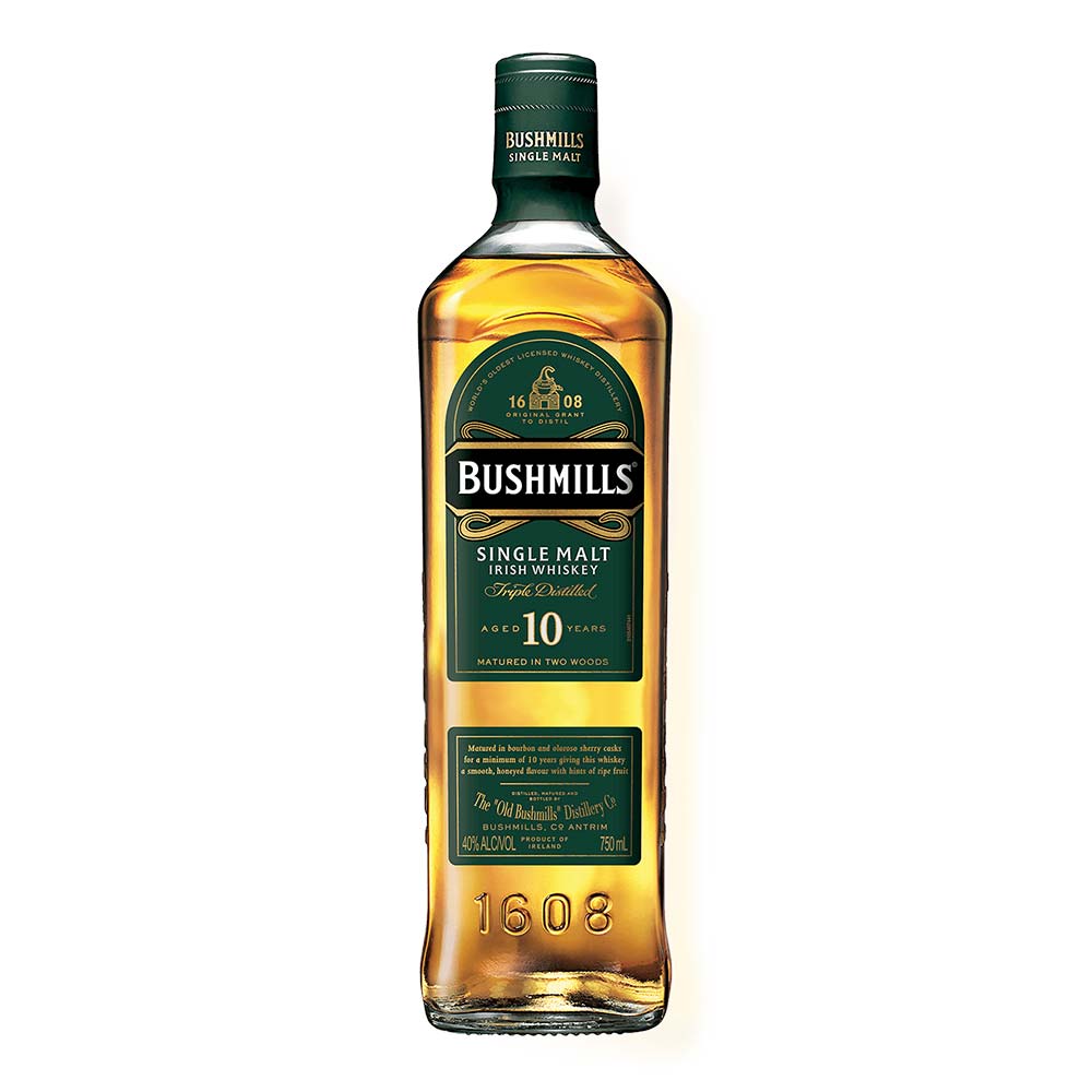 Aged Norfolk Single & Irish Spirits Years Malt Wine 10 Bushmills | Whiskey