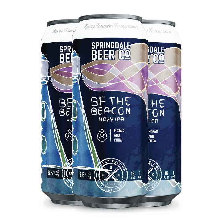 Springdale Beer Company Be The Beacon Hazy IPA (4 Pack, 16 Oz, Canned)