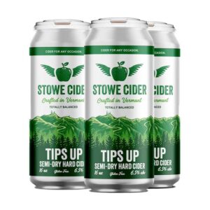 Stowe Cider Tips Up Semi-Dry (4 Pack, 16 Oz, Canned)