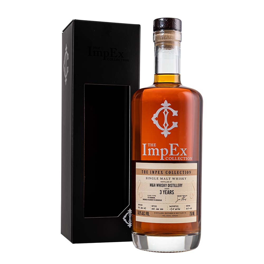 The ImpEx Collection 2017 3 yr M&H Cask #2017-0123 (ex-Bourbon finished in ex-PX Sherry HHD)