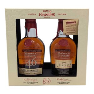 Maker's Mark Wood Finishing Series Gift Set: Maker's 46 Cask Strength and Maker's Private Selection (2 x 375 mL)