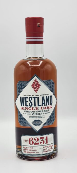 Westland Single Cask – Cask No. 6231 – Madeira Cask Finish (Selected by Norfolk Wine & Spirits NWG #100, 60.6% ABV)