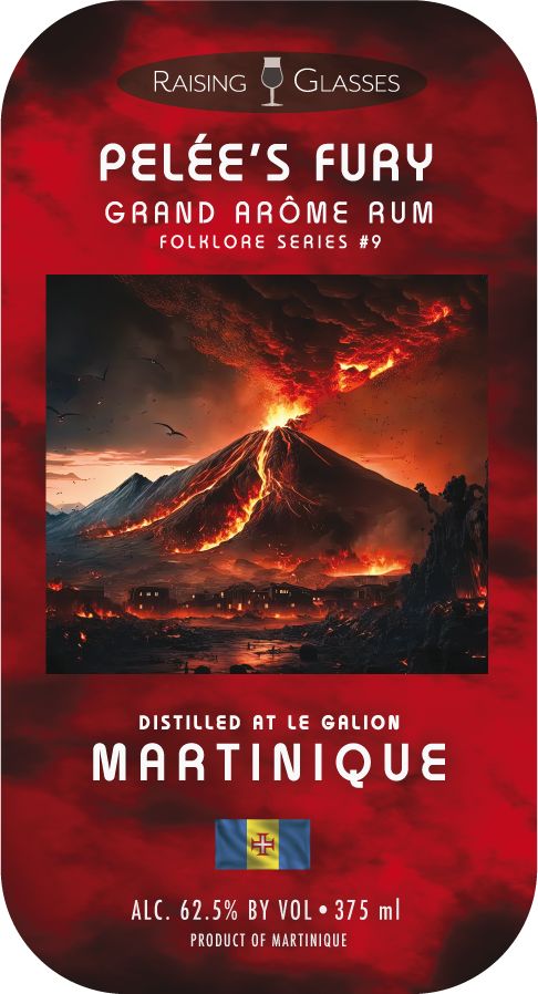 Raising Glasses - Pelée's Fury Grand Arôme Rum - Distlled at Martinique (375 mL)