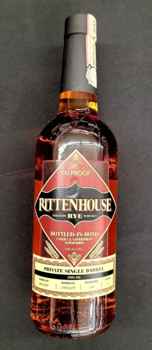 Rittenhouse Straight Rye Whiskey Bottled in Bond (Selected by Norfolk Whisky Group, NWG# 96)