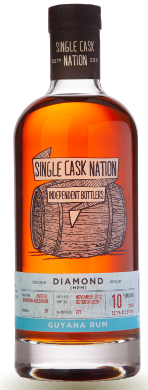 Single Cask Nation - Diamond Rum 2012 - 10 Year Old - Cask 29 (52.1% ABV)