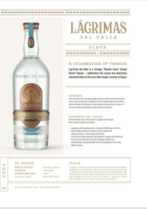 Lagrimas del Valle El Sabino Plata Tequila (2023 Edition)
