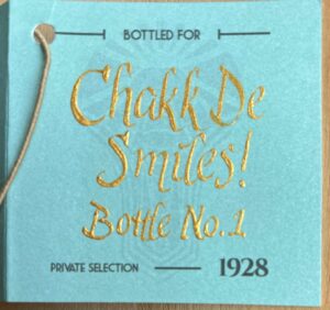 Bhakta 1928 Private Selection: Chakk De Smiles! (10% 1983 Vintage Armagnac, 30% XO Calvados Bourbon Barrel Finish, 60% Rye Selected by Norfolk Whisky Group)