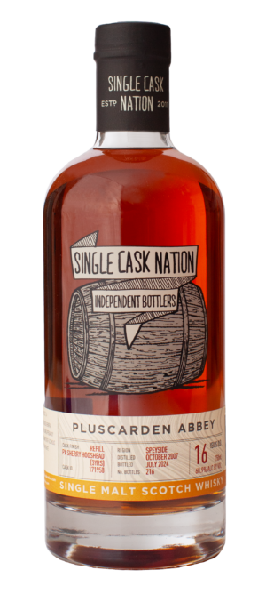 Single Cask Nation - Pluscarden Abbey 2007 16Years Old Cask 171958 Refill Px Sherry Hogshead (3Years Olds) (750 ml) 60.90%