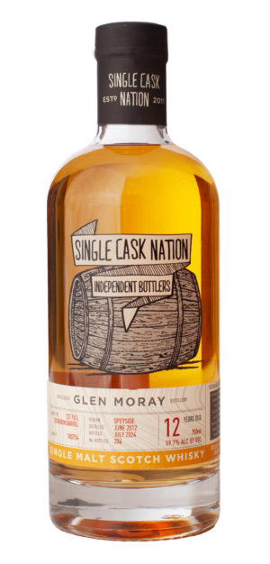 Single Cask Nation - Glen Moray 2012 12 Years Old Cask 180754 1st Fill Bourbon Barrel (750 ml) 59.70%