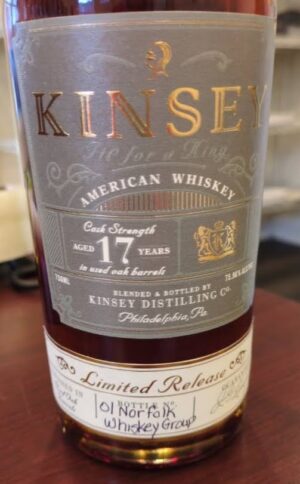 Kinsey American Whiskey - Aged 17 Years (75.96% ABV, Selected by Norfolk Whisky Group, NWG#107)
