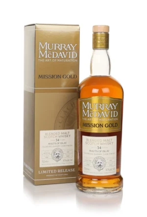 Murray McDavid - Mission Gold - Malts of Islay 1989 (Laphroaig + Bowmore) Age 34 years - Refill Sherry Butt (30 year finish) (41.1% abv, 700 ml)
