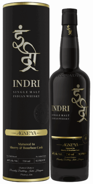 Indri Agneya Single Malt Indian Whisky, 46%