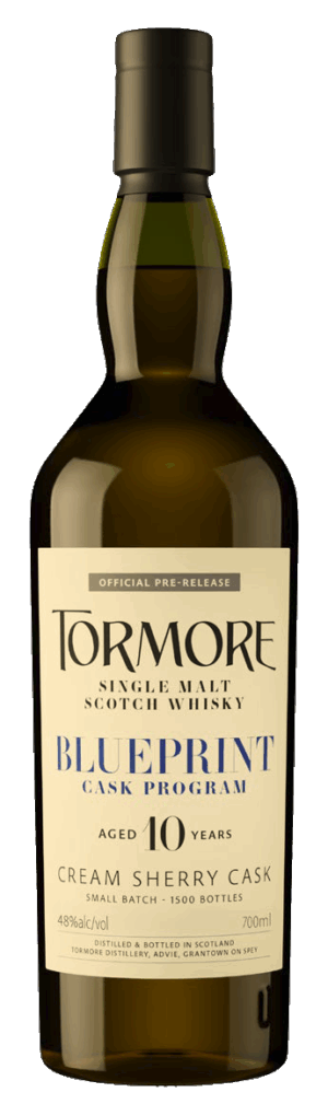 Tormore Blueprint 10 yr Cream Sherry Cask, 48%