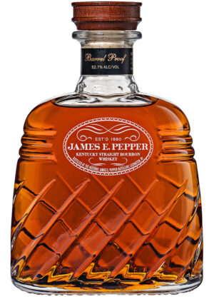James E. Pepper Decanter Barrel Proof Kentucky Straight Bourbon, 107 proof