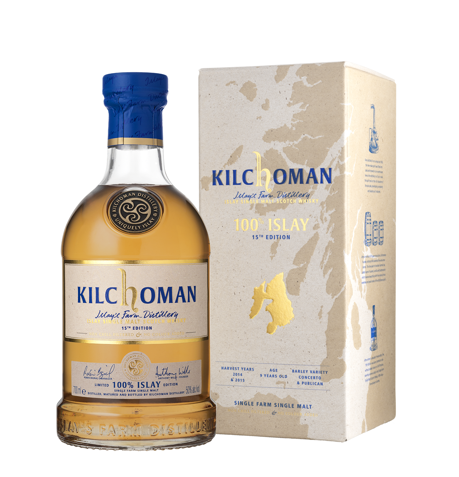 Kilchoman 100% Islay 15th Edition (50% ABV) Aged 9 years