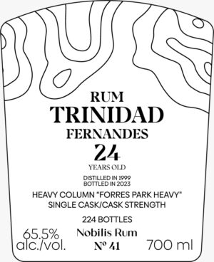 Preorder: Nobilis #41 – Trinidad Fernandes (TDL) Forres Park 1999 24 Year 65.5% abv (700 ml)