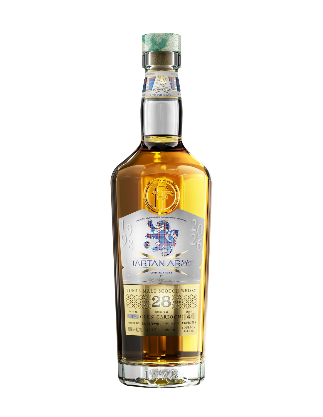 FTW Tartan Army – Glen Garioch 1998 – 28 Year Old – Refill Bourbon – 45.2% ABV