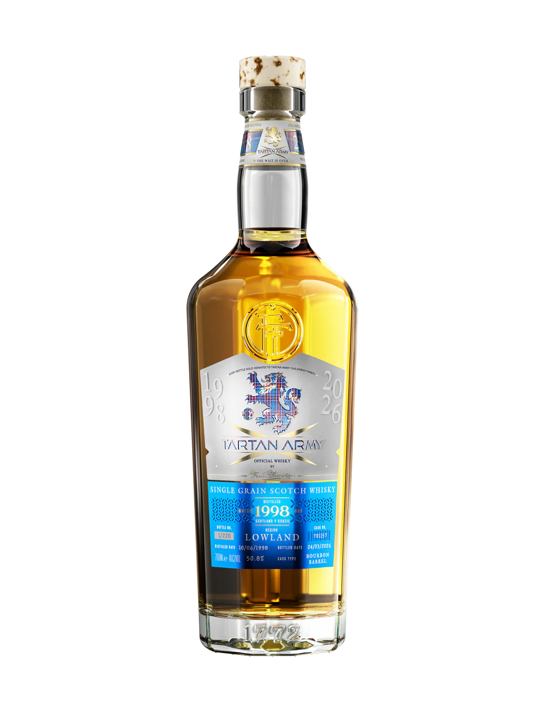 FTW Tartan Army – North British 1998 – 28 Year Old – Refill Bourbon (“Scotland vs Brazil”) – 60.3% ABV