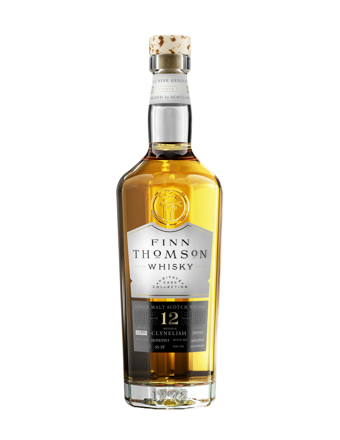 Finn Thomson Whisky (FTW) – Clynelish 2013 – 12 Year Old – Refill Bourbon – 55.3% ABV