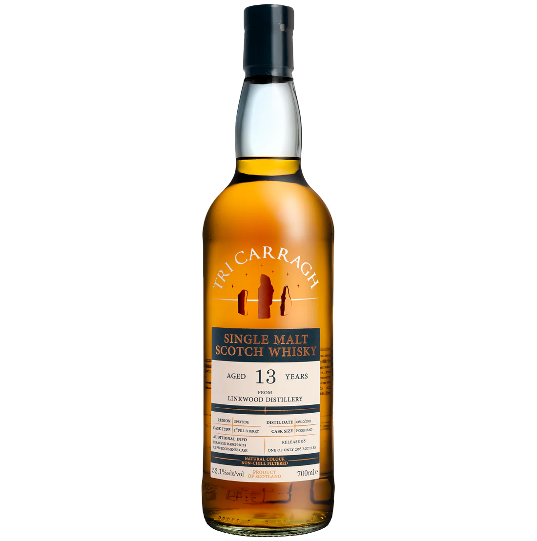 Tri Carragh – Linkwood – 13 Year Old – 1st Fill PX – 52.1% ABV